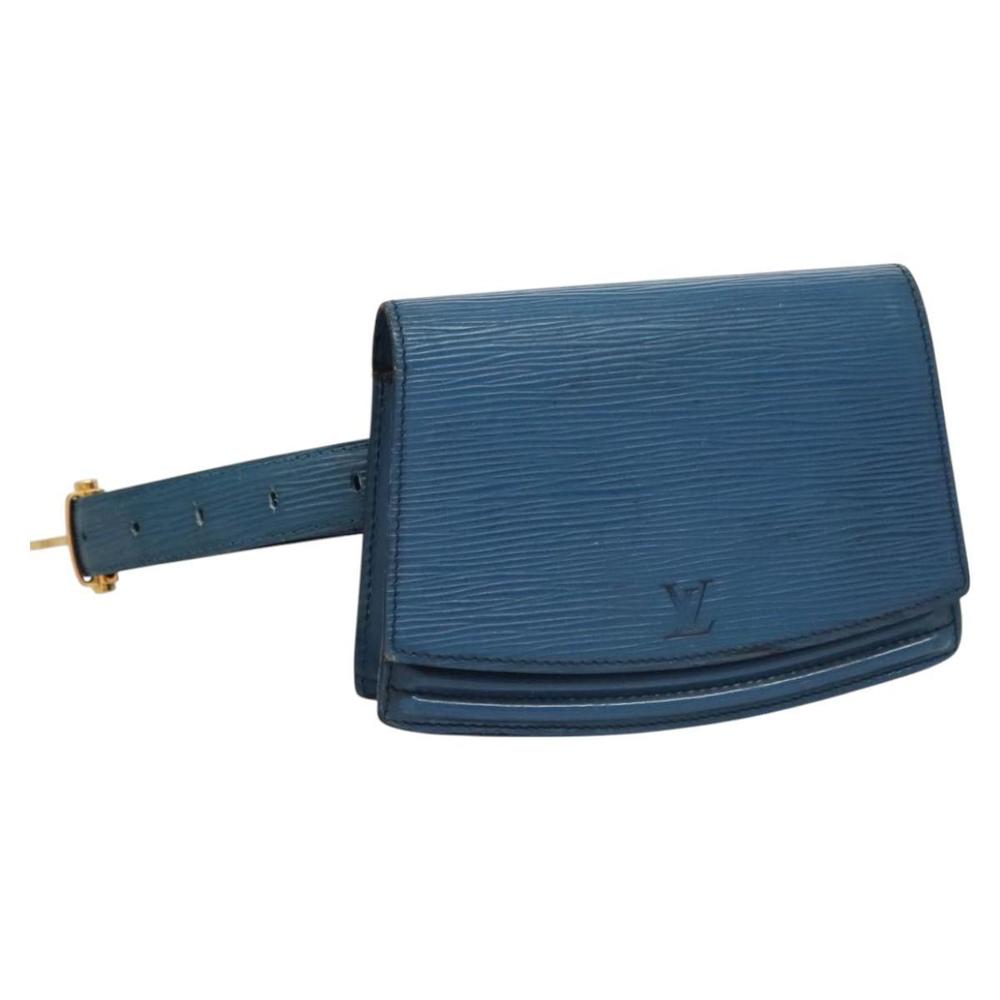 Louis Vuitton Blue Epi Leather Waist Bag with Gold Hardware
